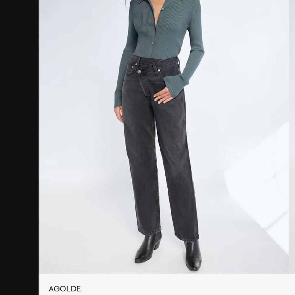 Agolde black cross cross jeans size 26 NWT